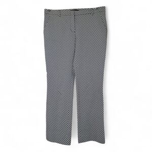 MaxMara Weekend Capri Flare FITW19 Blue and Cream Patterned Stretch Pants Size 8